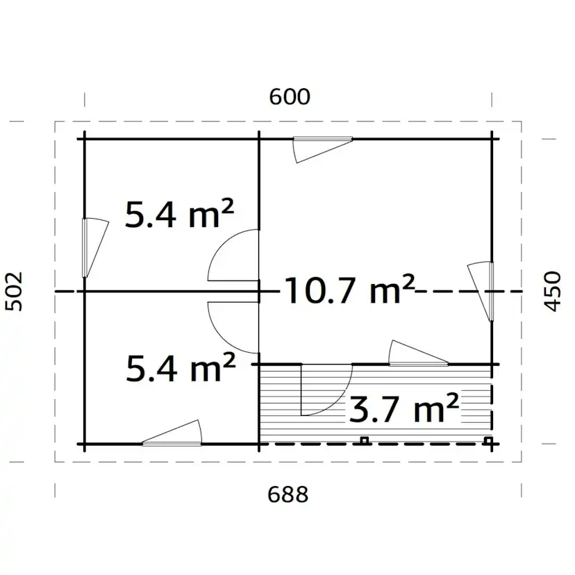Stuga Palmako Anna 29,2 m2