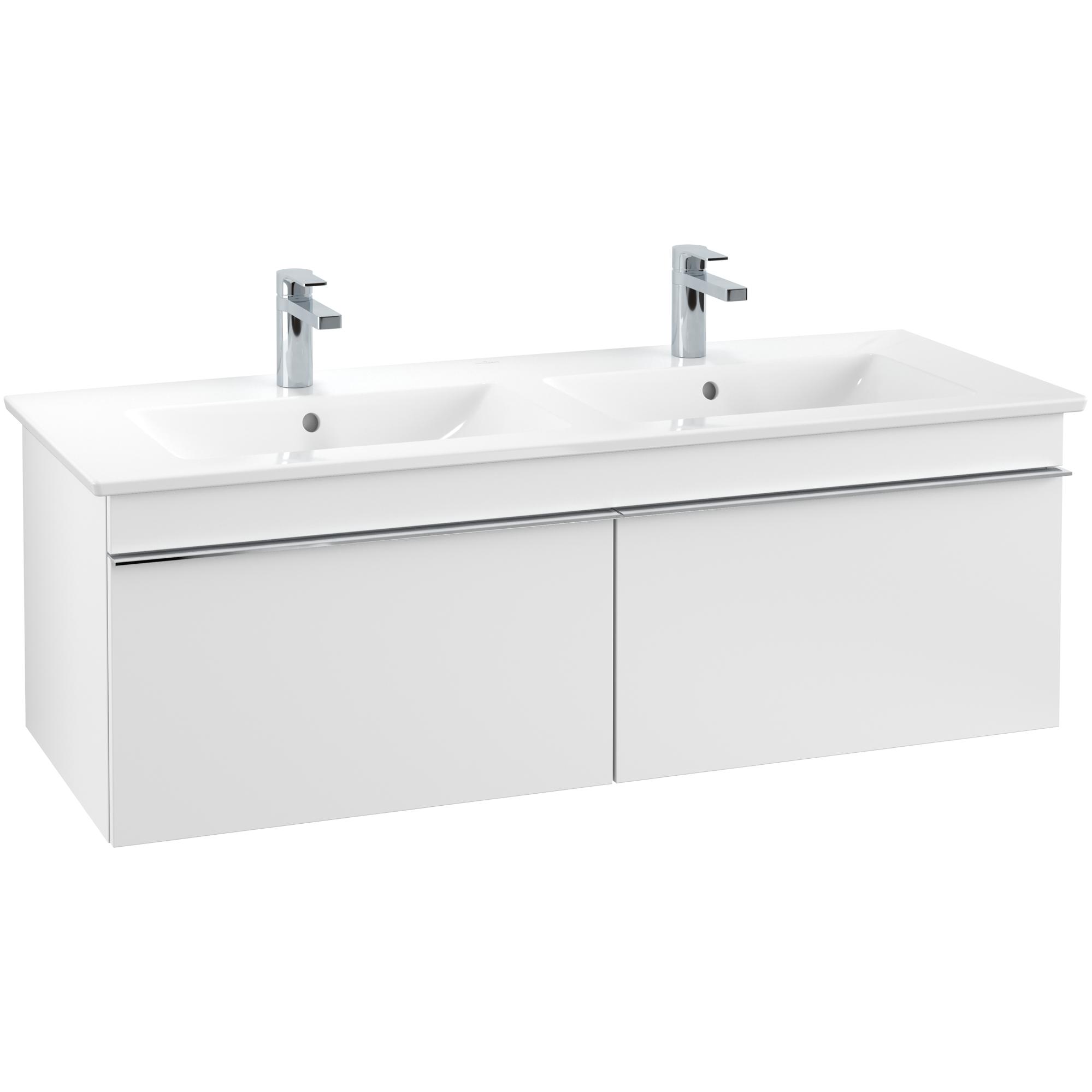 Tvättställsskåp Villeroy & Boch Venticello 125 cm med  2 Lådor för Dubbla Tvättställ