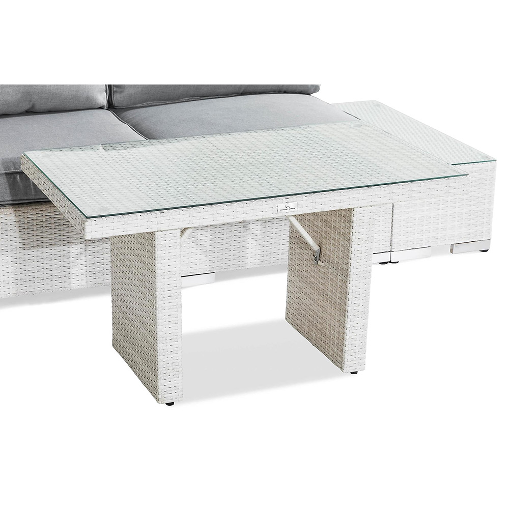Loungegrupp Comfort Garden Bahamas 3-sits med Dubbla Avslut, Bord 100x60 och Utefåtölj Utomhus