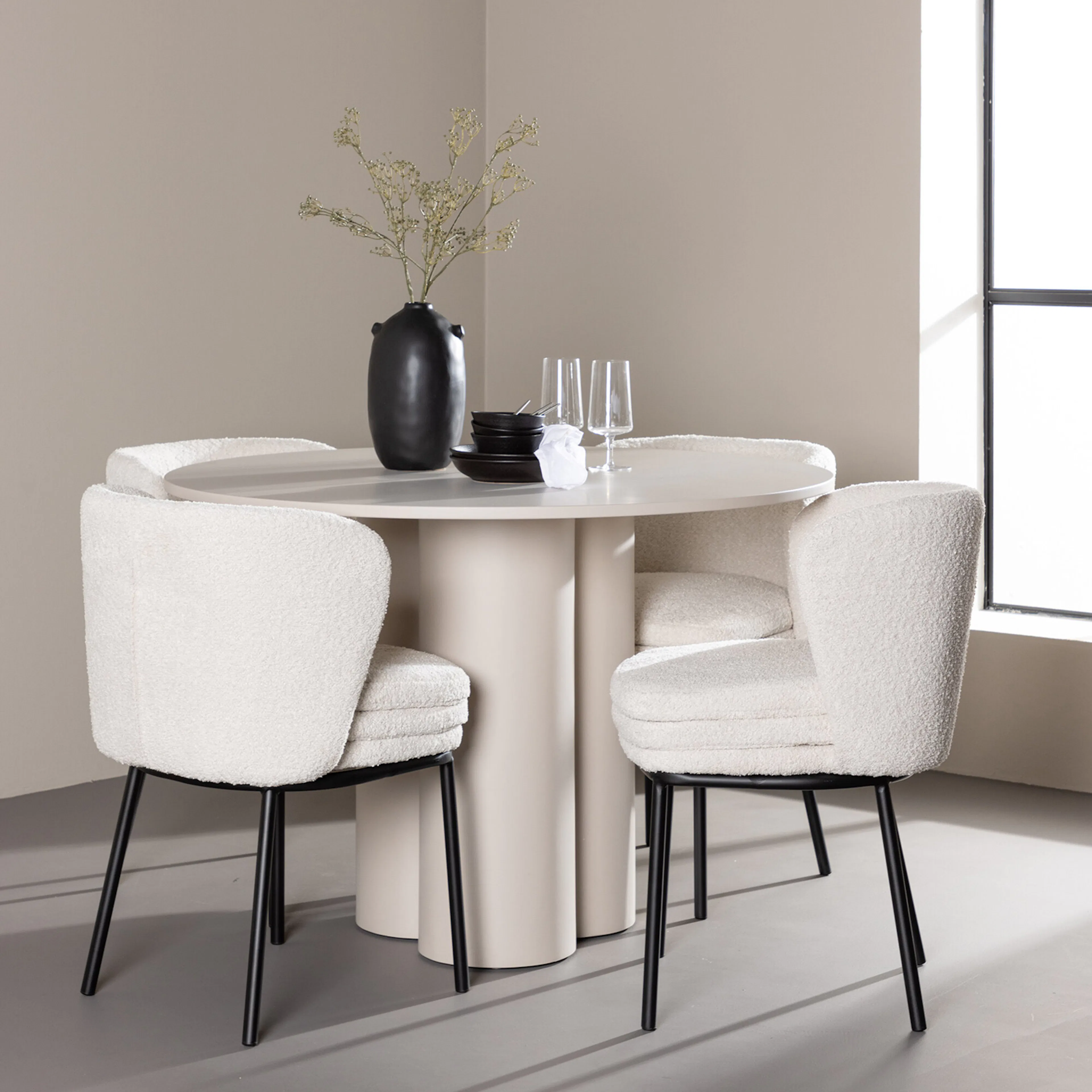 Beige/Vit