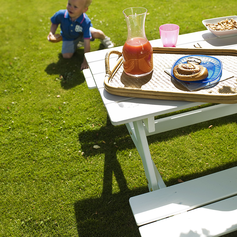 Barngrupp Picnic mini vitlaserad furu Vit