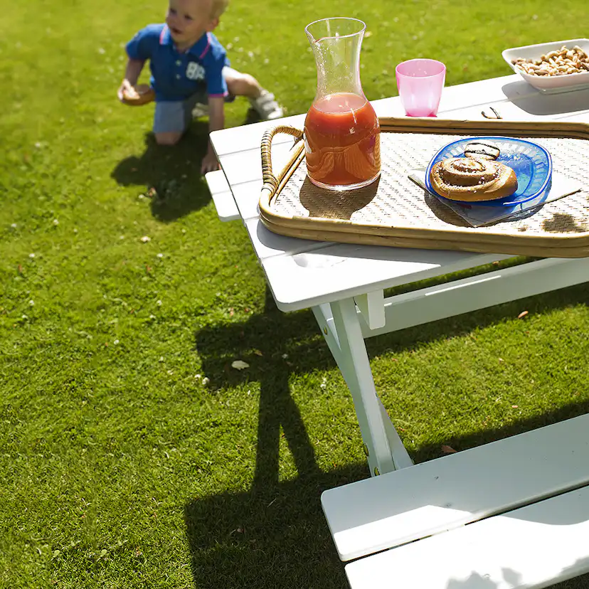 Barngrupp Picnic mini vitlaserad furu Vit