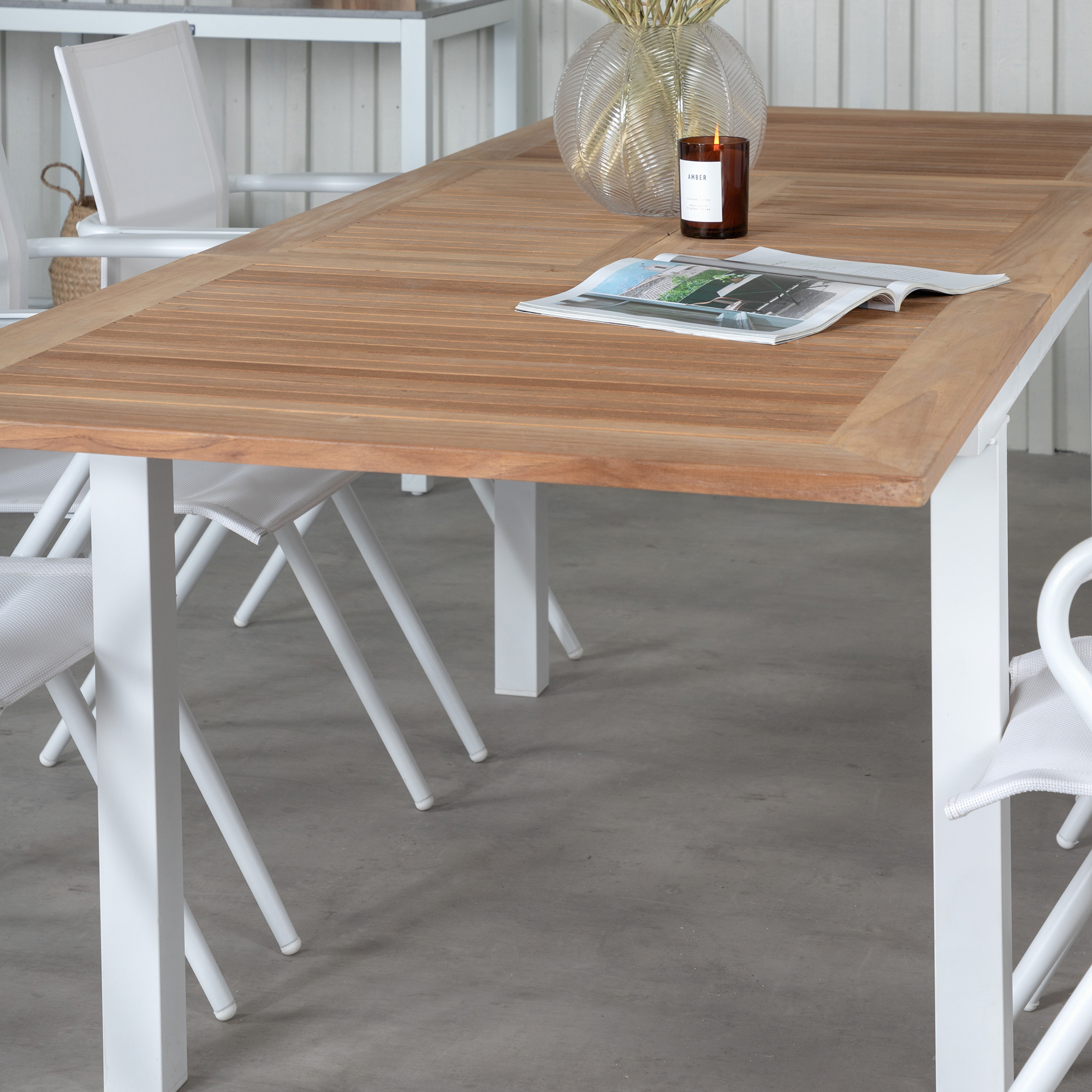 Matgrupp Utomhus Venture Home Pave med 6 Act Trädgårdsstolar L: 160 cm