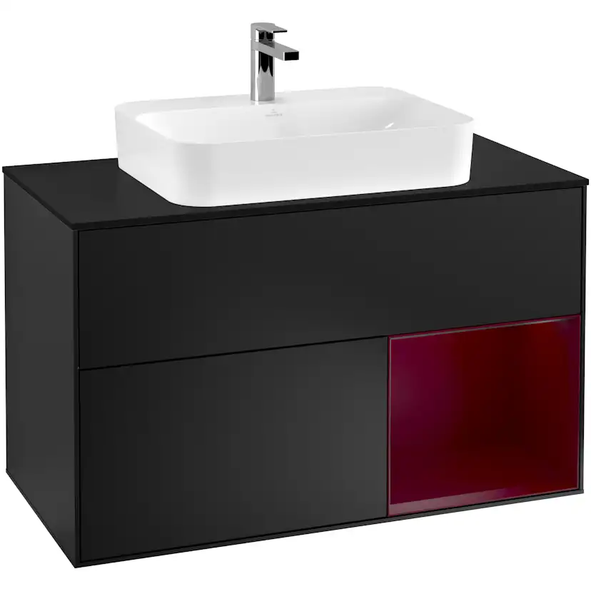 Tvättställsskåp Villeroy & Boch Finion med 2 Lådor Hylla och Bänkskiva för Ytmonterat Tvättställ