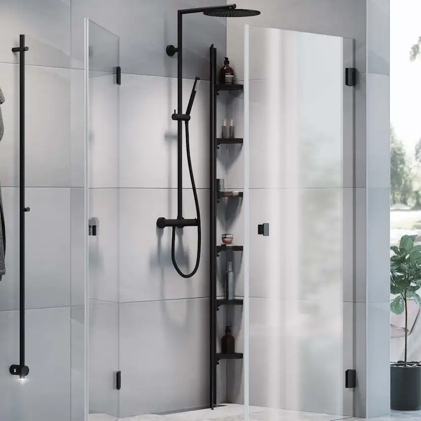 Hide black black 1990mm Svart, 215x130x1990