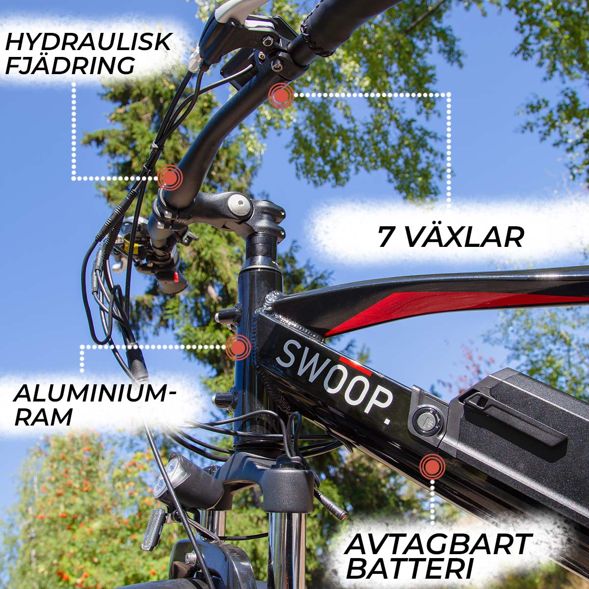 Elcykel Swoop Swoop elcykel Fatbike, 26"
