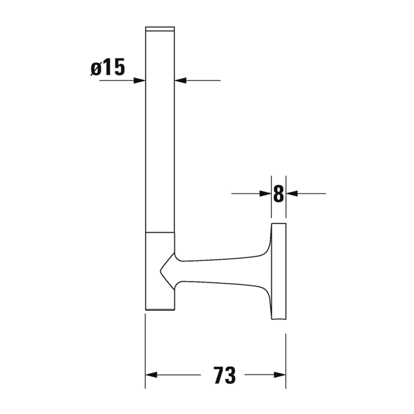 Reservpappershållare Duravit Starck T 009939 Krom Krom