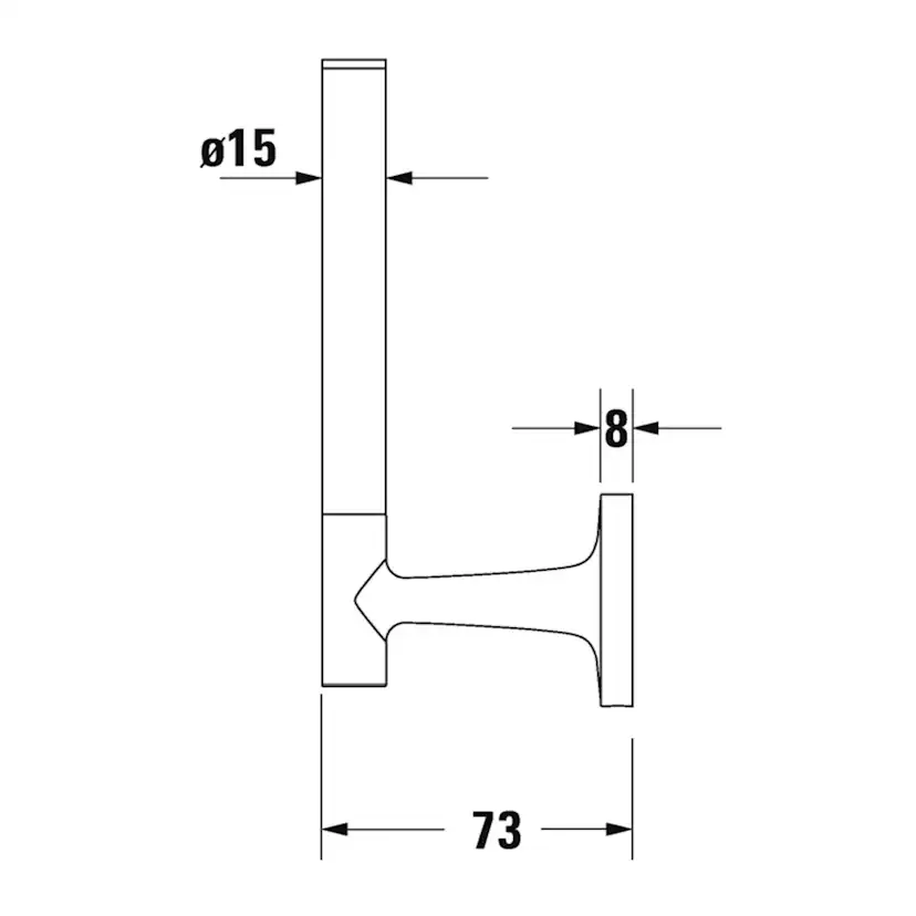 Reservpappershållare Duravit Starck T 009939 Krom Krom