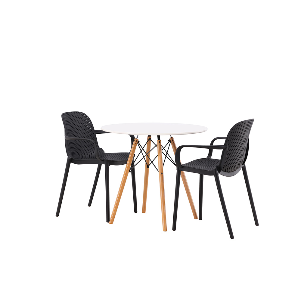 Matgrupp Venture Home Danburi Ø 60 cm med 2 Baltimore Stolar