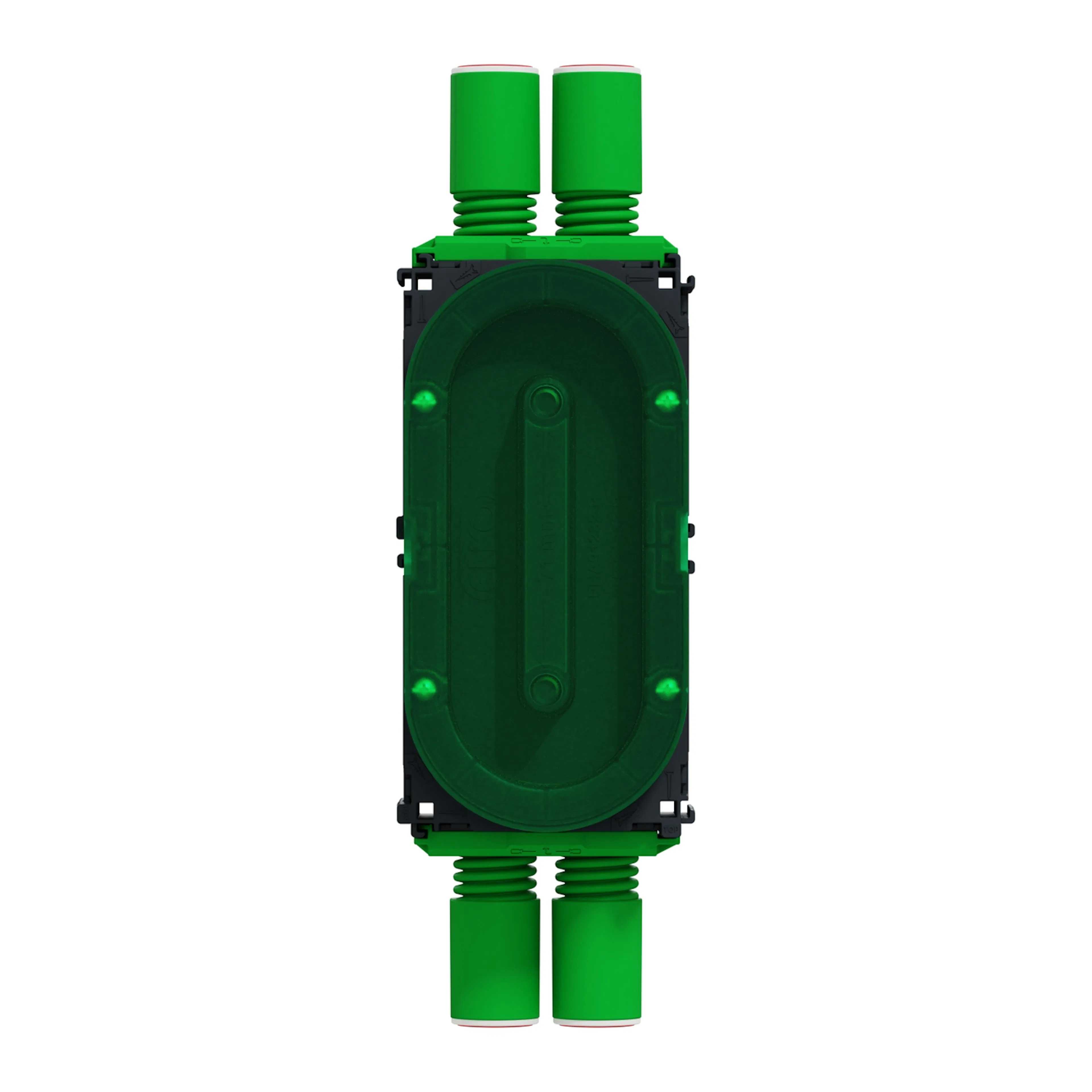 Apparatdosa Schneider Electric Multifix med Lock för Enkelgips 13 mm Fyra flexibla stutsar 16/20 mm