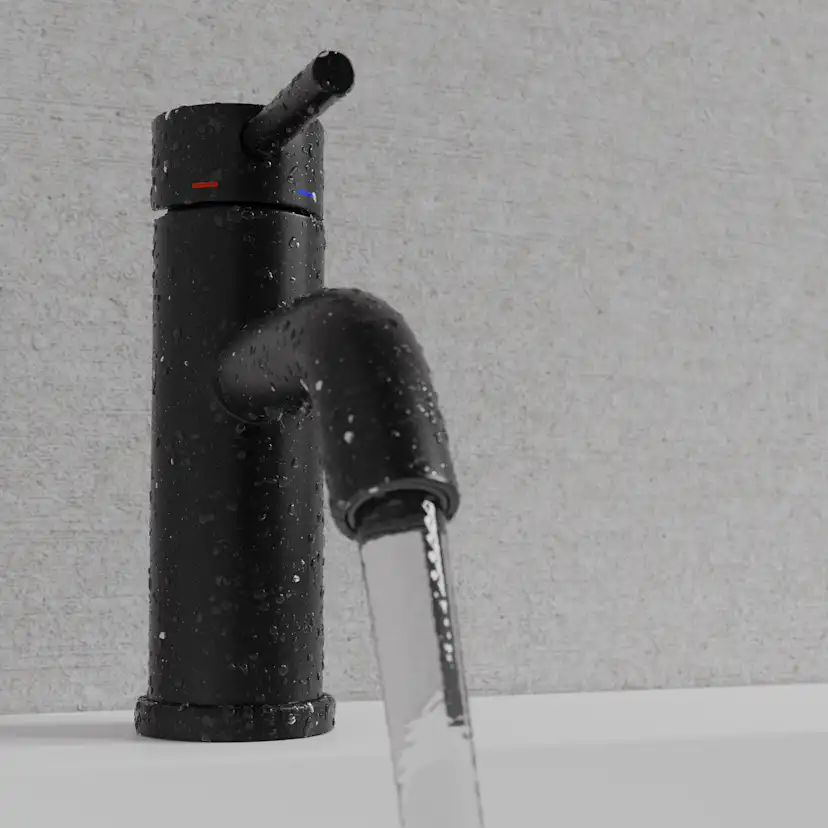 Tvättställsblandare Scandtap Steel Wave
