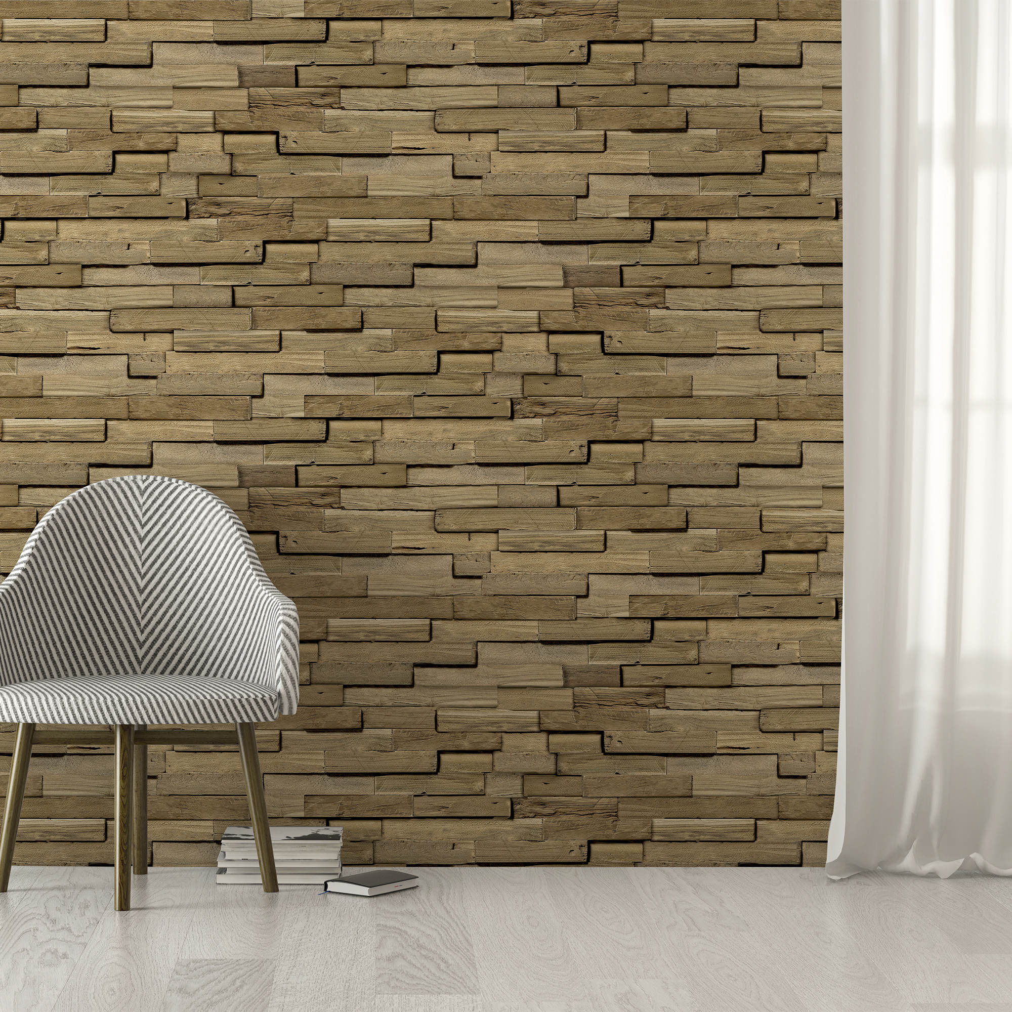 Tapet Easy Decor 3d Trä Non-woven 121121