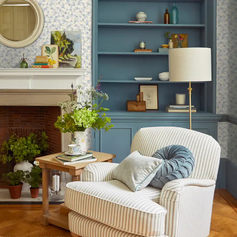 Tapet Laura Ashley Misterton Trail Pale Seaspray Blå 122744