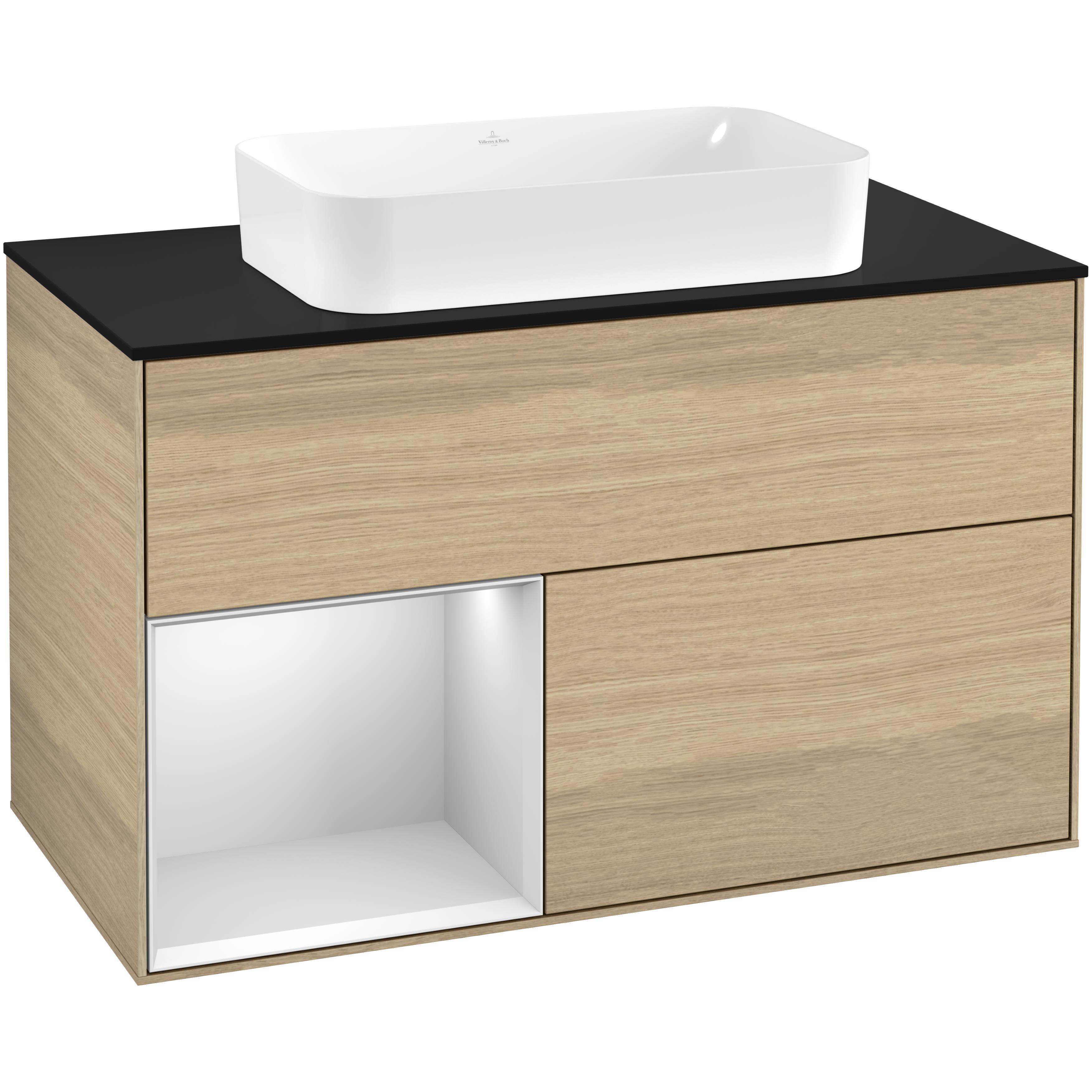Tvättställsskåp Villeroy & Boch Finion med 2 Lådor Hylla och Bänkskiva för Fristående Tvättställ