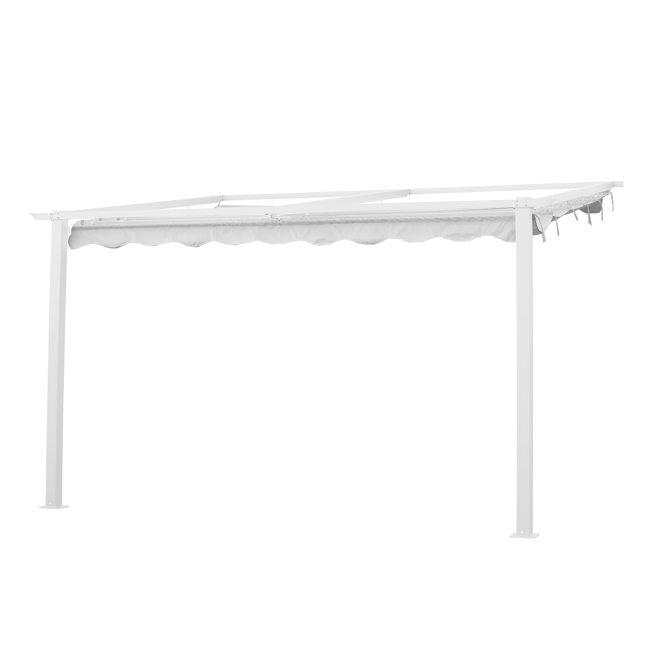 Väggpergola 3x4 m Vit Vit/Vit