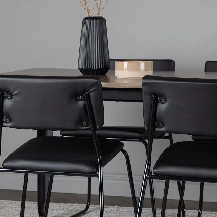 Matgrupp Venture Home Tempe 140 cm med 4 Kenth Stolar