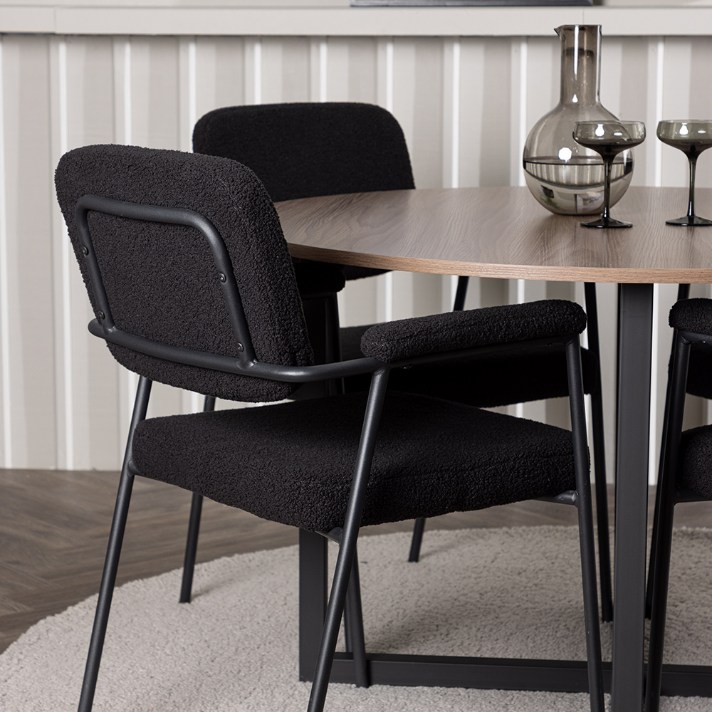 Matgrupp Venture Home Durango Ø120 cm med 4 st Yesterday stolar