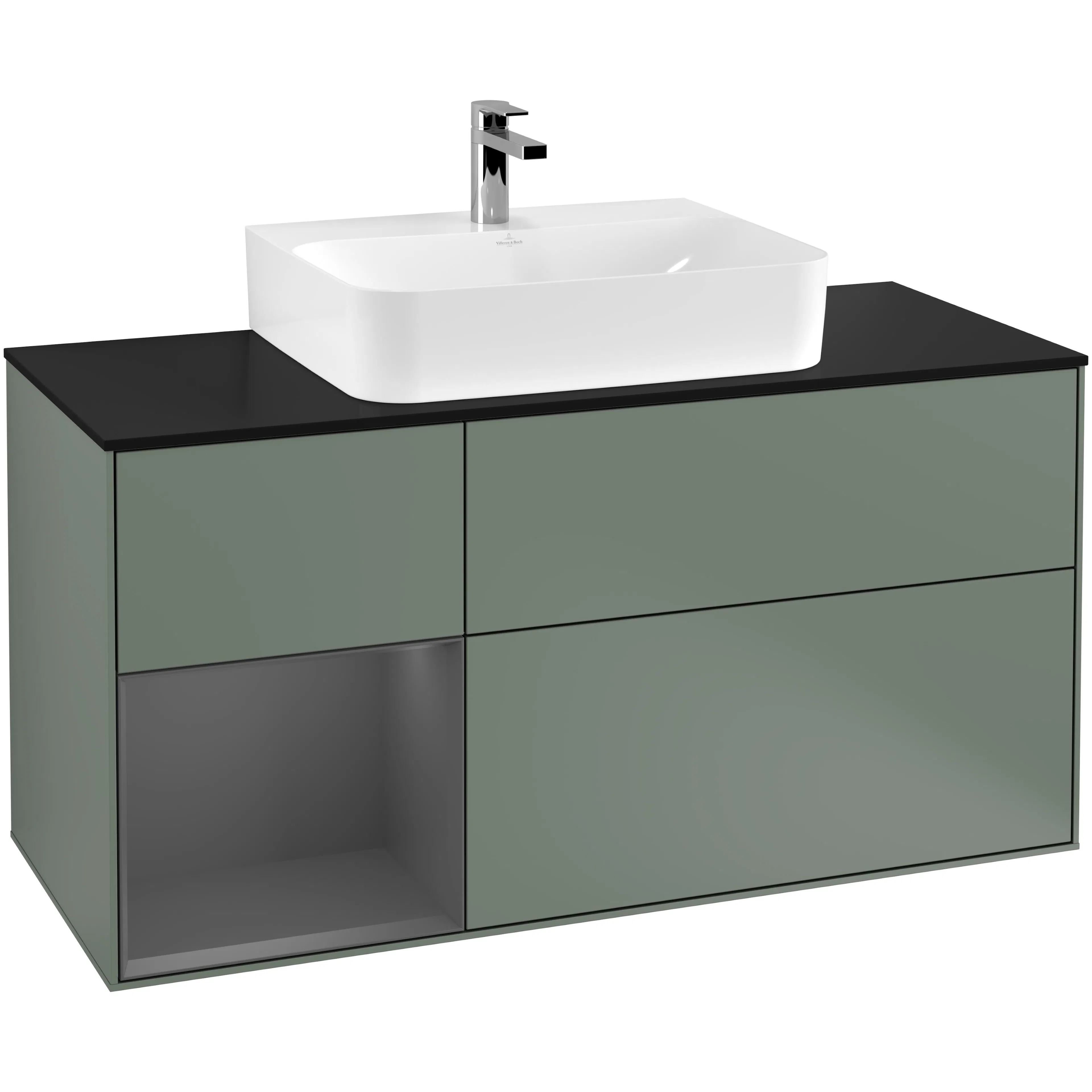 Tvättställsskåp Villeroy & Boch Finion med 3 Lådor Hylla och Bänkskiva för Centrerat Tvättställ