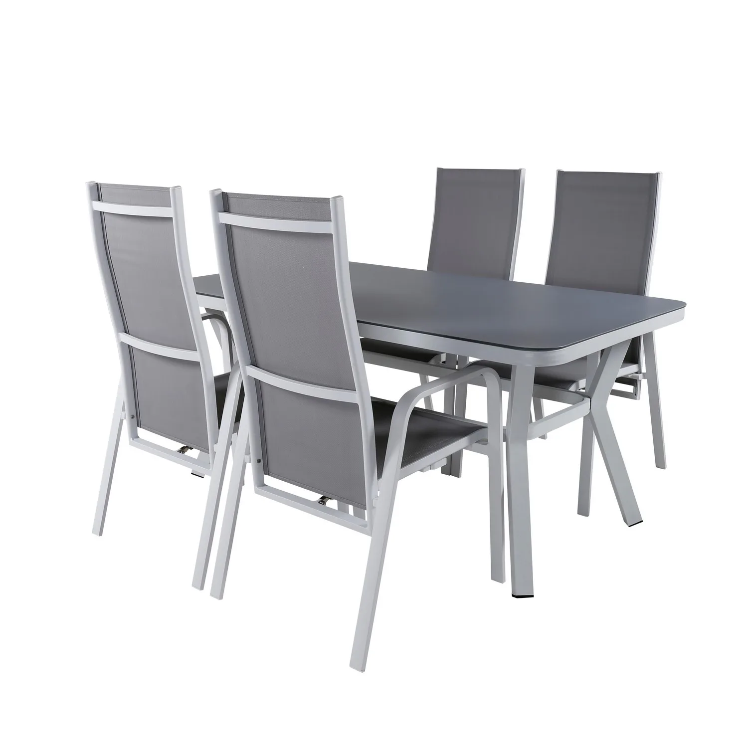 Matgrupp Venture Home Vyn Vit med 4 Curz Matstolar