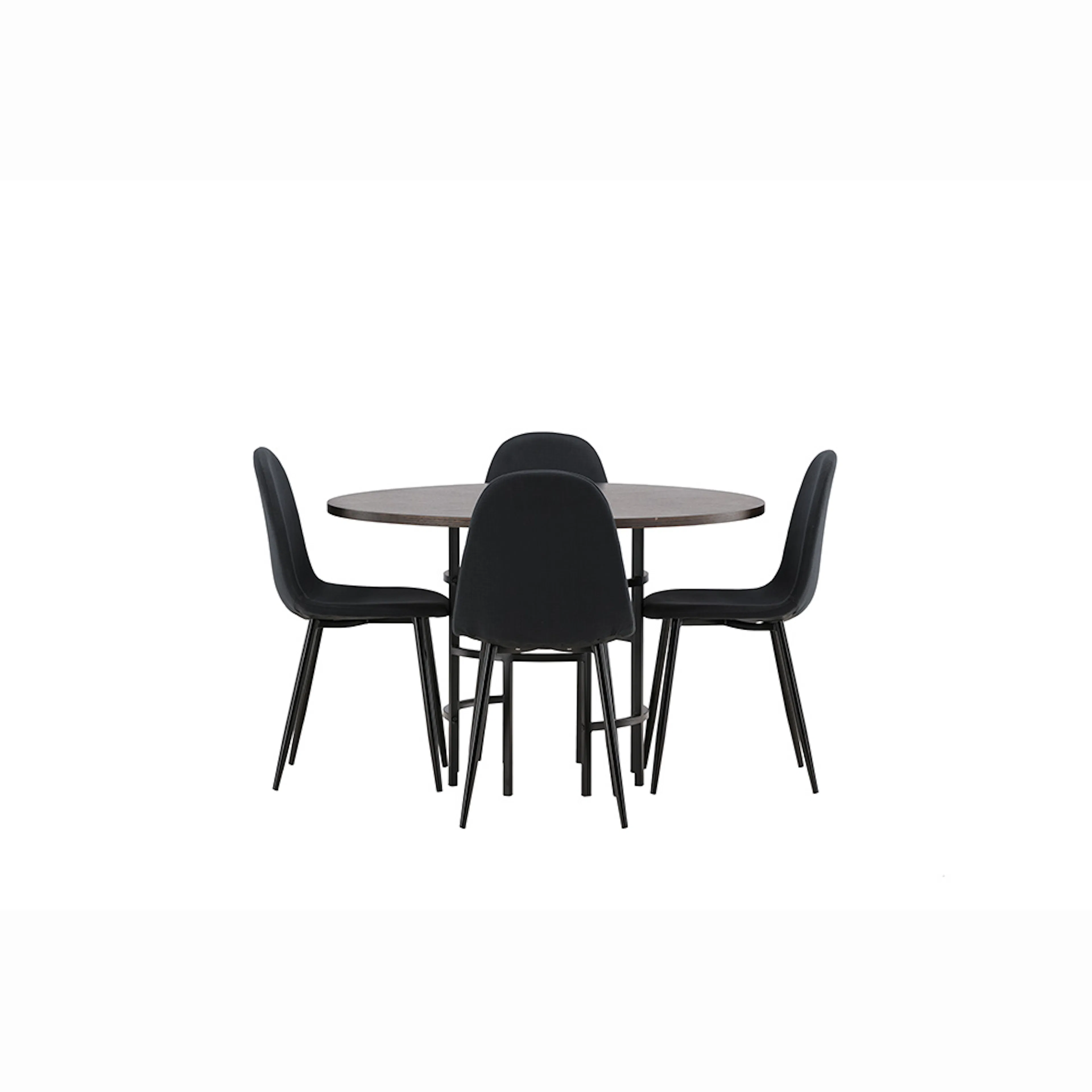 Copenhagen Dining Table - Black / Mocca Veneer +Polar Dining Svart/Ek