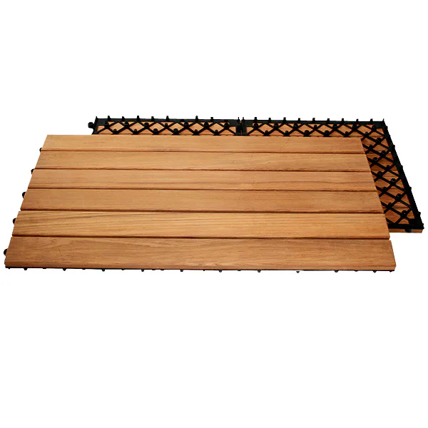 Trall Strand Stainless Teak Deltaplattan 30x60 Typ D Vänster