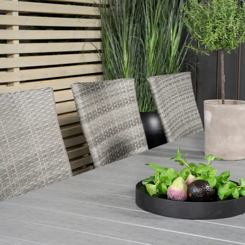 Levels Dining Table 224/324*100 - White Alu / Grey Aintwood Vit/Grå
