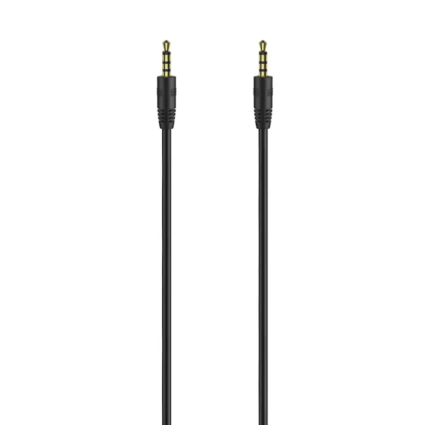 Audiokabel Champion 3,5mm 1m Svart
