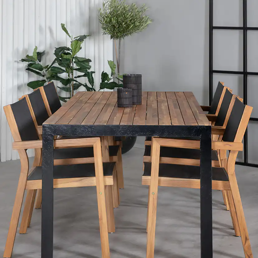 Matgrupp Venture Home Bois med 6 Velle Stolar