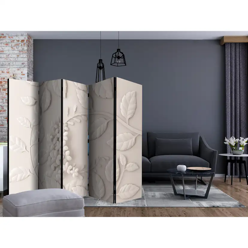 Rumsavdelare Arkiio Paper Flowers Cream II 225x172 cm