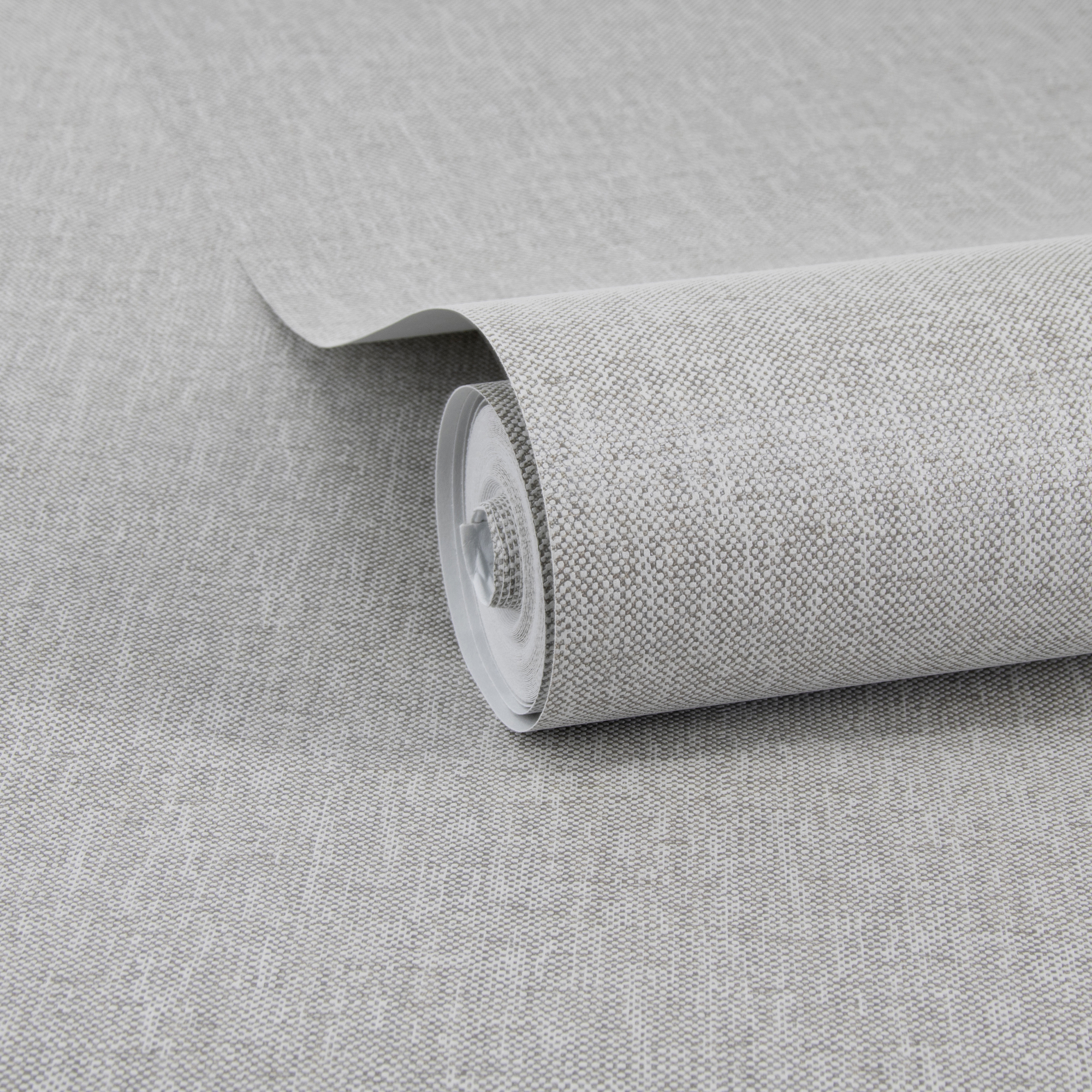 Tapet WOW Linne Glänsande Enfärgad Taupe 10125461