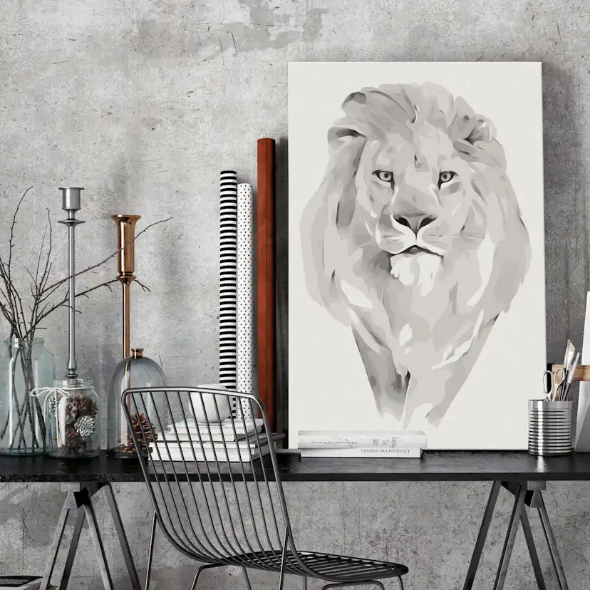 Gör-det-själv Målningar Arkiio White Lion