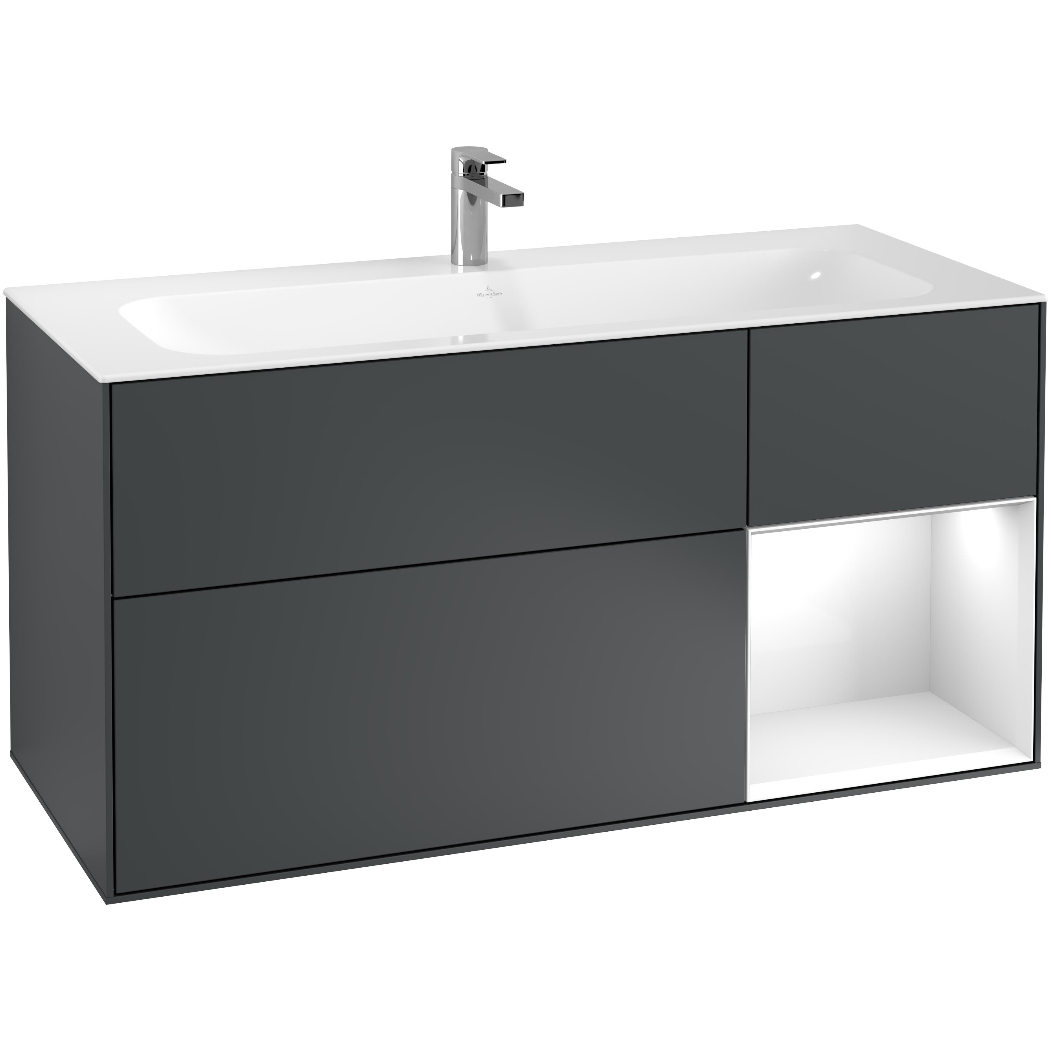 Tvättställsskåp Villeroy & Boch Finion med 3 Lådor och Hylla för Inbyggt Tvättställ