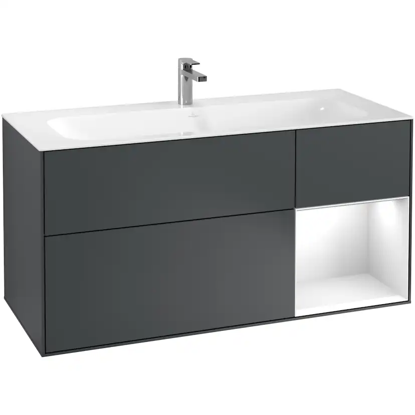 Tvättställsskåp Villeroy & Boch Finion med 3 Lådor och Hylla för Inbyggt Tvättställ