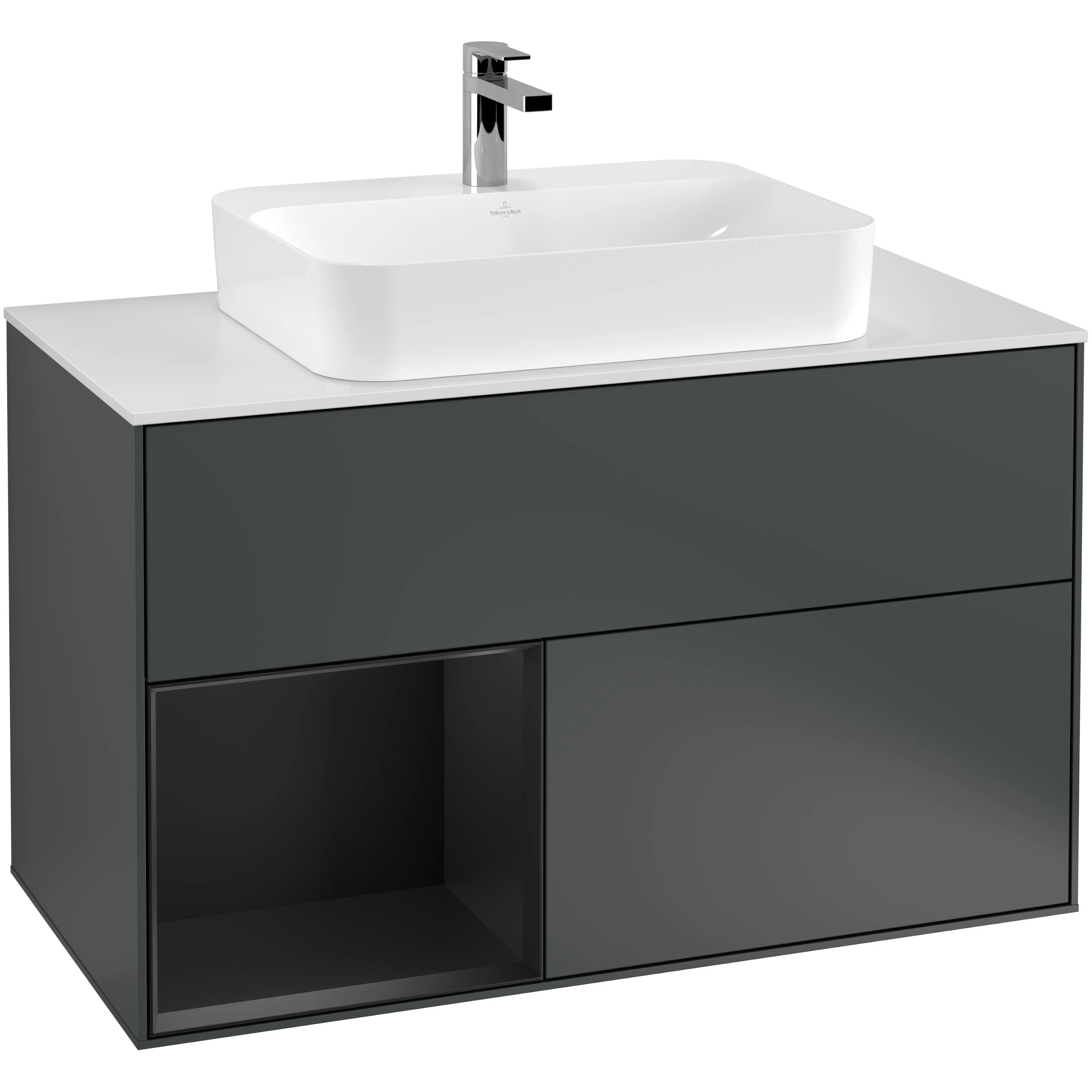 Tvättställsskåp Villeroy & Boch Finion med 2 Lådor Hylla och Bänkskiva för Ytmonterat Tvättställ