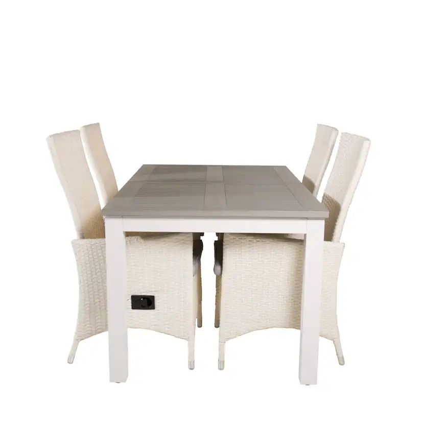 Matgrupp Venture Home Aleyna 152/210 med 4 Pishi Matstolar