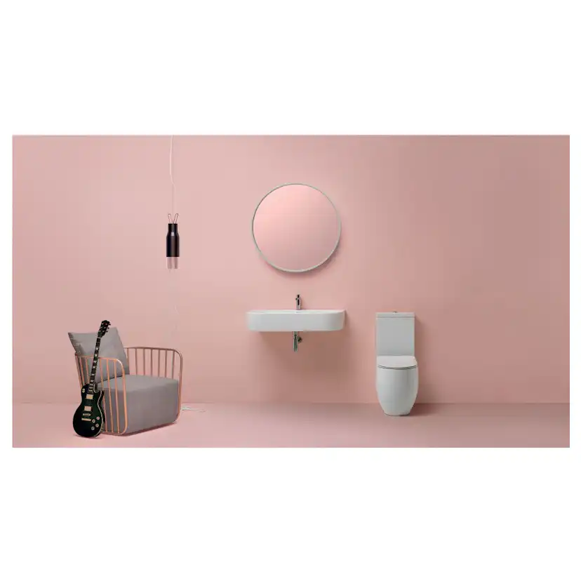 Toalettsits Lavabo Flo och File Slim Vit Vit