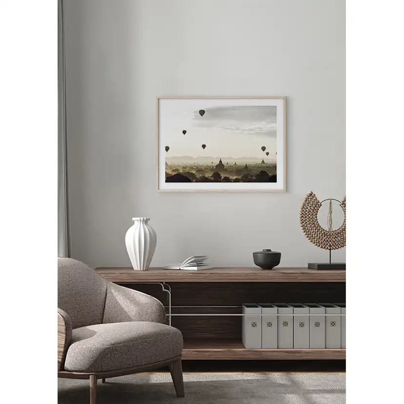 Poster Gallerix Air Balloons Over Tempel