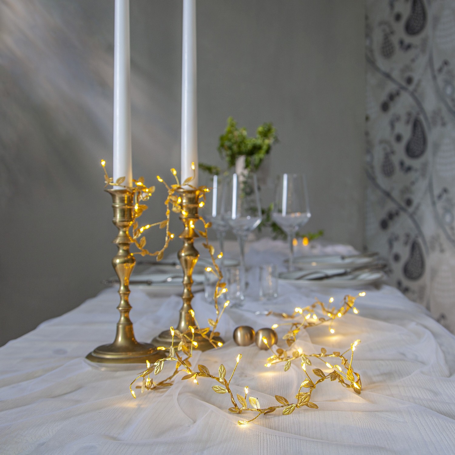 Ljusslinga Star Trading Guldlöv60LB/O