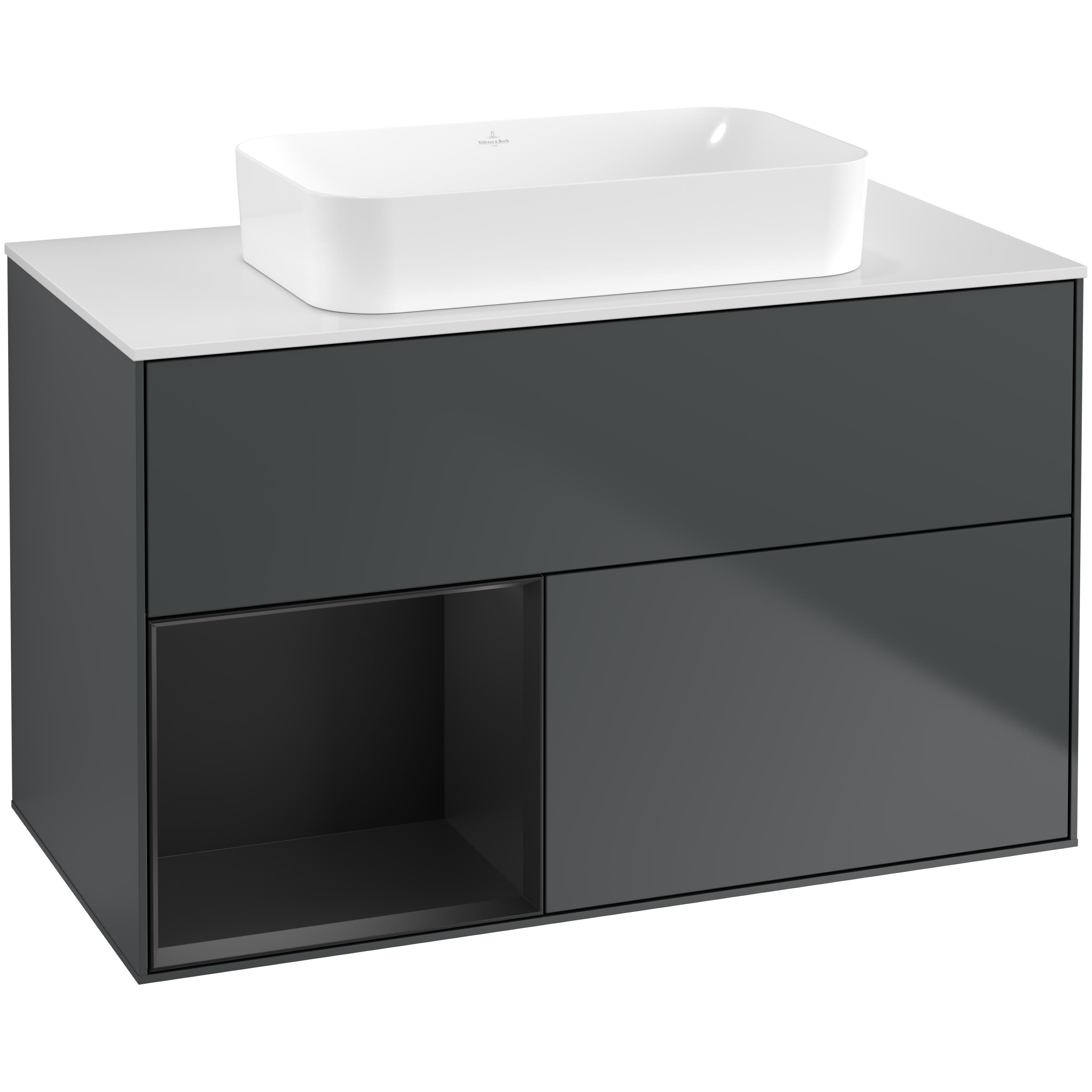 Tvättställsskåp Villeroy & Boch Finion med 2 Lådor Hylla och Bänkskiva för Fristående Tvättställ