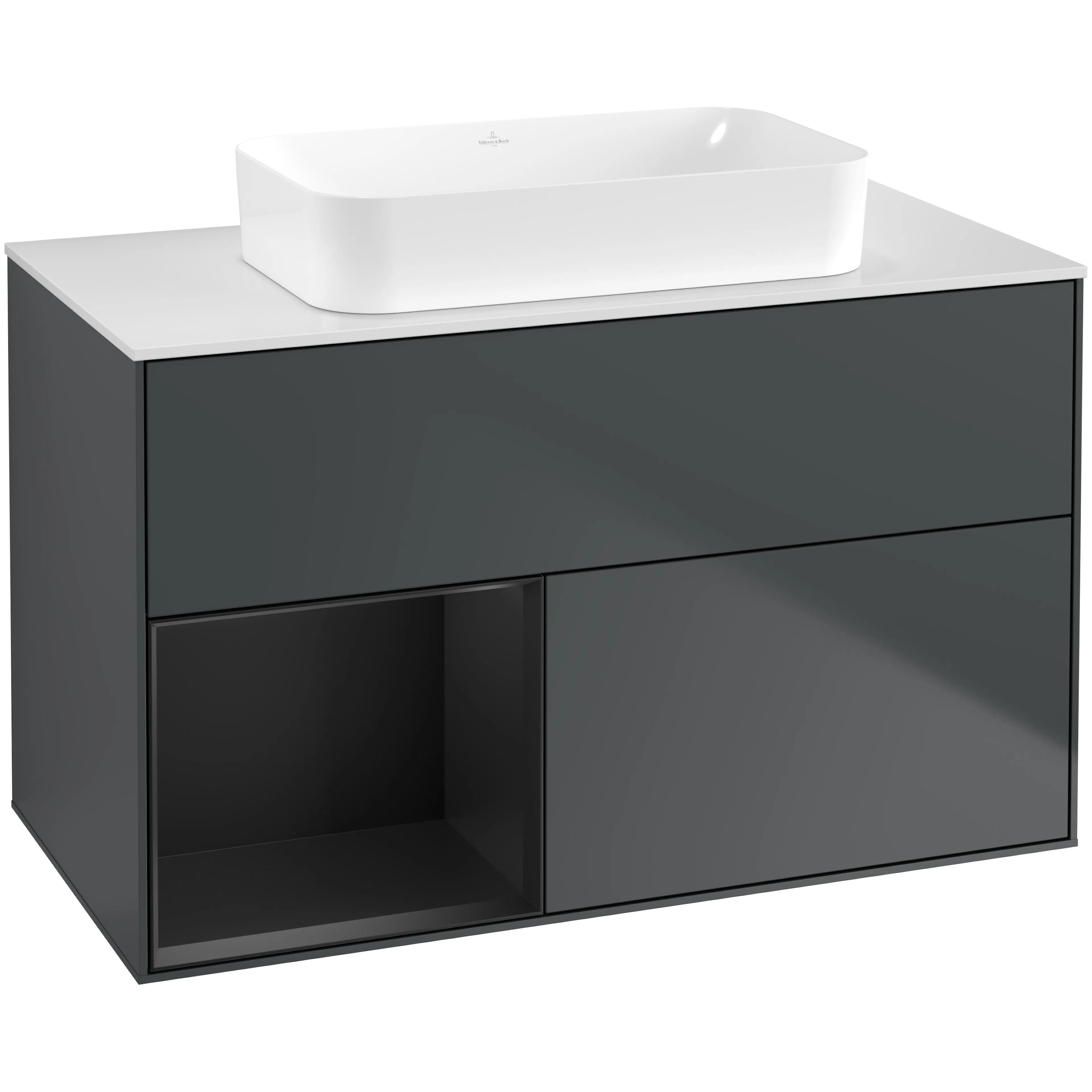 Tvättställsskåp Villeroy & Boch Finion med 2 Lådor Hylla och Bänkskiva för Fristående Tvättställ