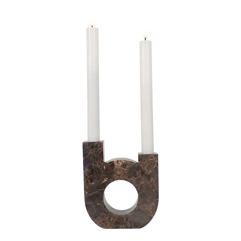 Ljusstake House Nordic Marble Twin