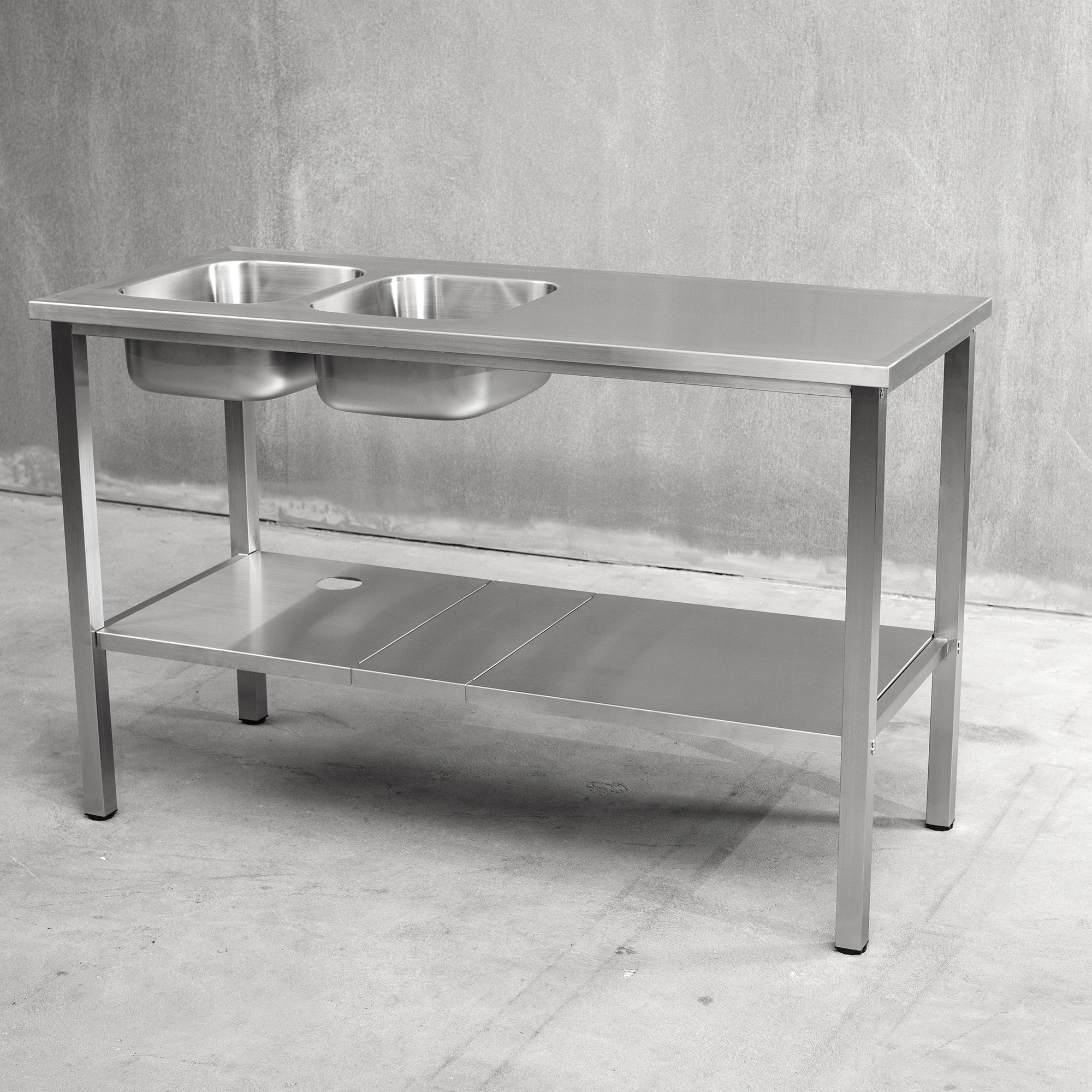 Bänkstativ Vilan Stainless Variant Stativ och Underhylla med hål