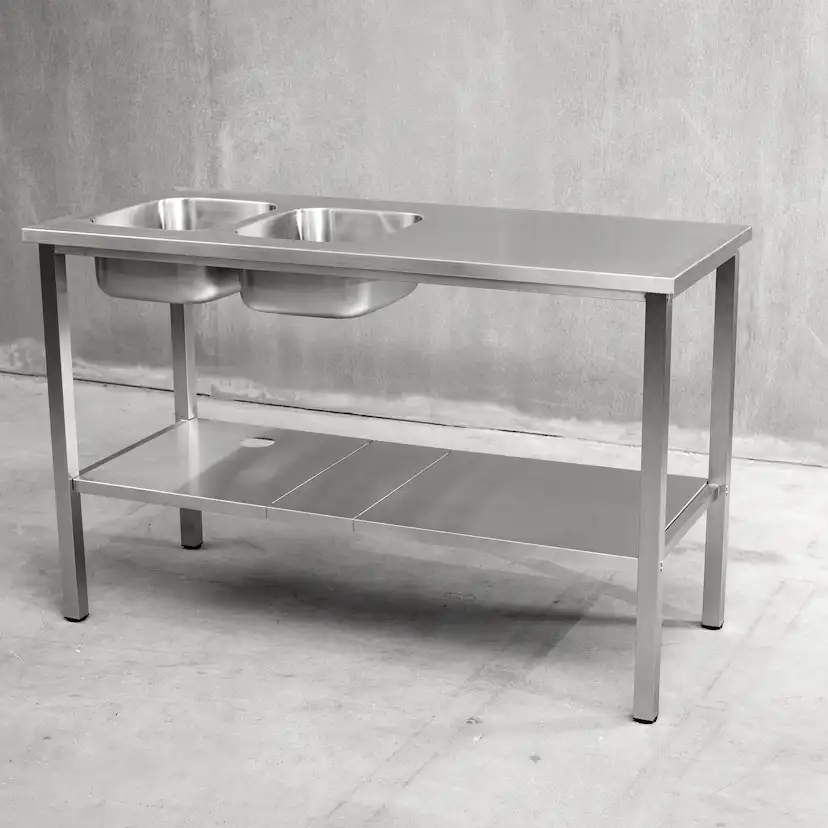 Bänkstativ Vilan Stainless Variant Stativ och Underhylla med hål