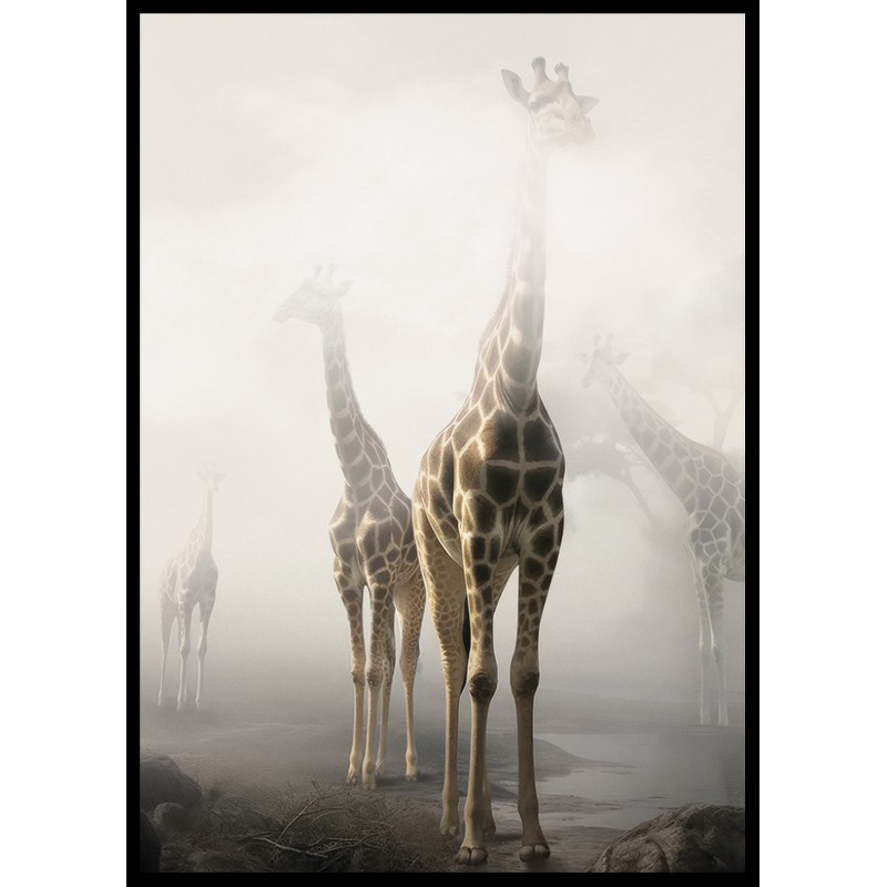 Poster Gallerix Giraffes Sky High