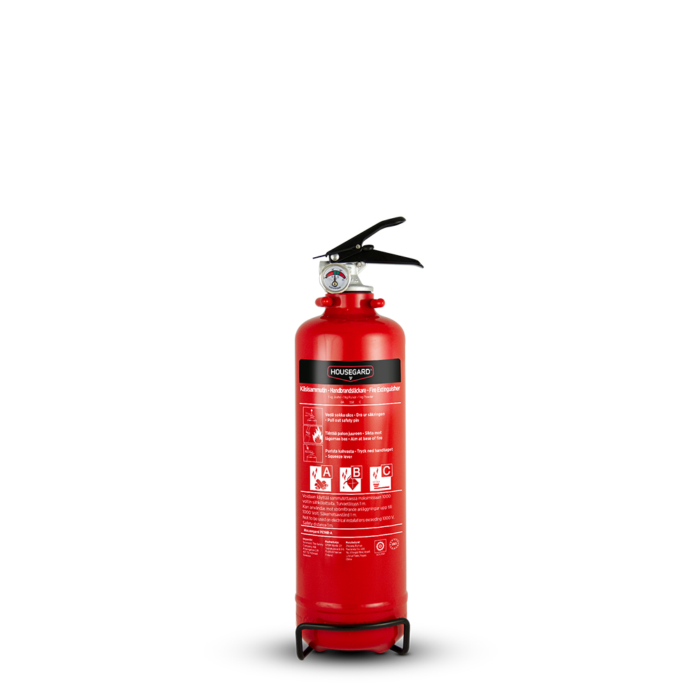 Brandsläckare Housegard 1 kg Pulversläckare Röd