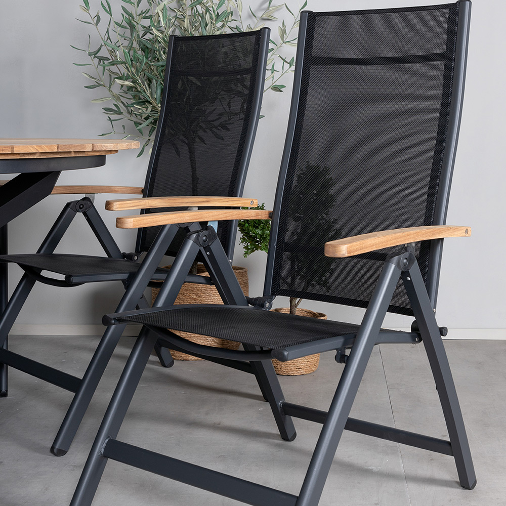 Matgrupp Venture Home Meya med 6 Perla Positionsstolar