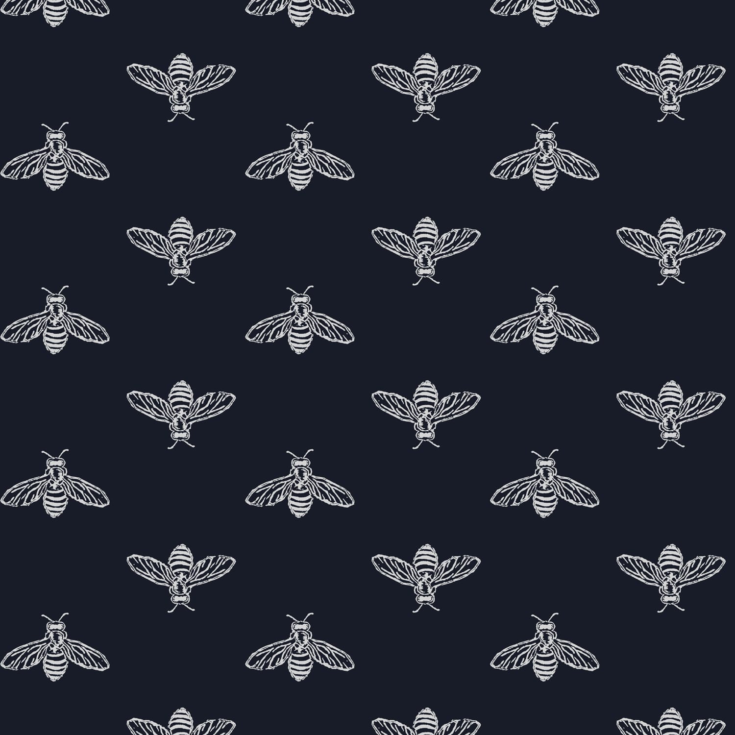 Fototapet Joules Block Print Bee French Navy 10mx52 cm