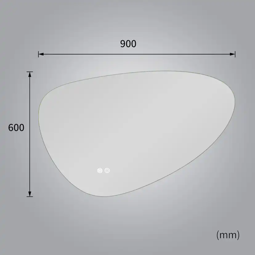 Badrumsspegel Lyfco med LED-Belysning 90x60 cm