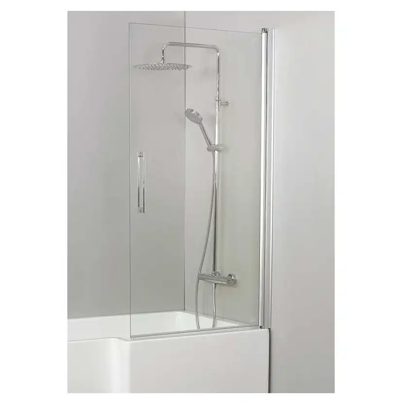 BADKARSVÄGG FIX TREND BV 80 SILVER MATT Klarglas