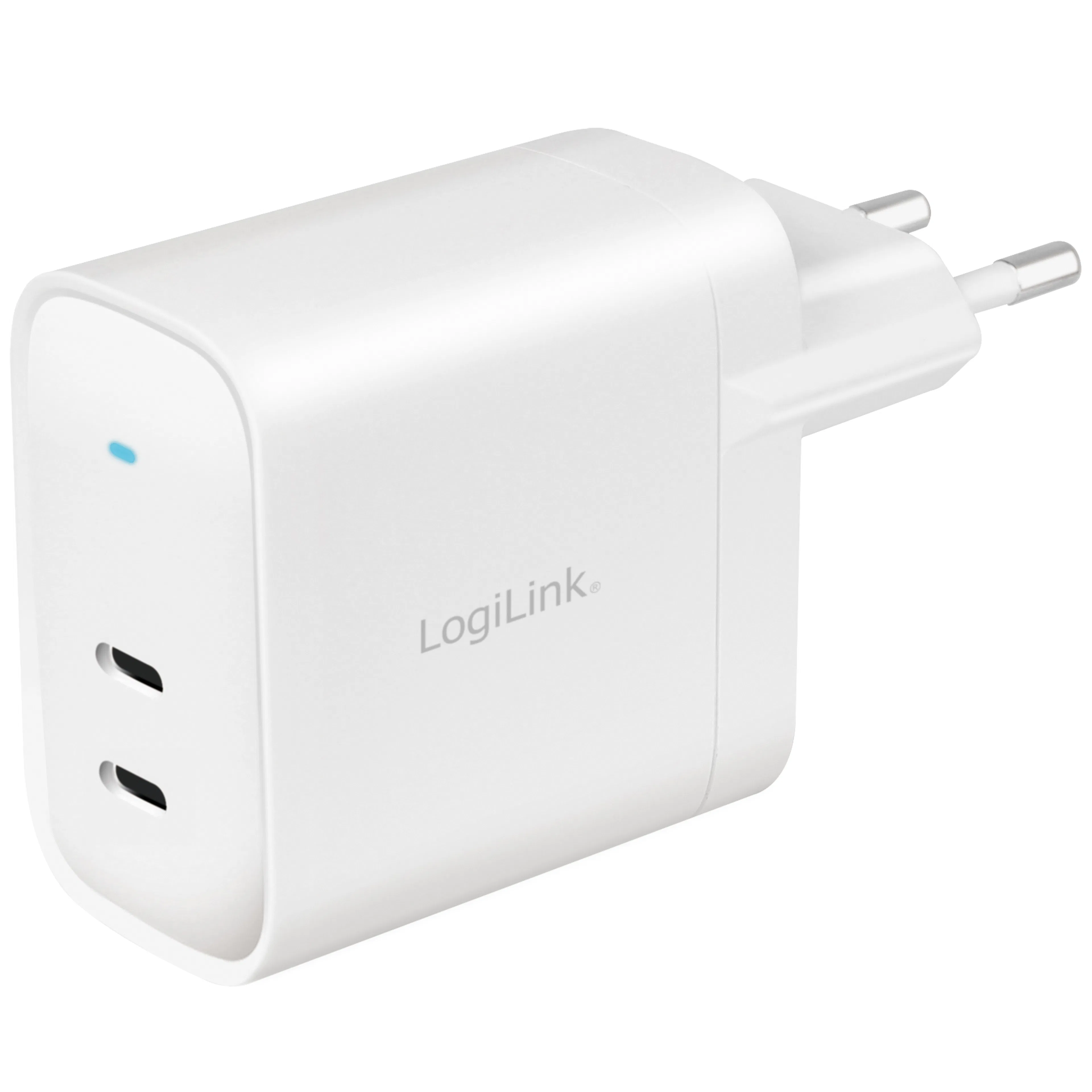 USB-laddare LogiLink 2 x USB-C PD 40W GaN